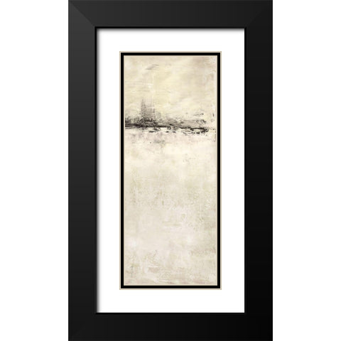 Reflection in Ebony Panel II Black Modern Wood Framed Art Print with Double Matting by Cusson, Marie Elaine