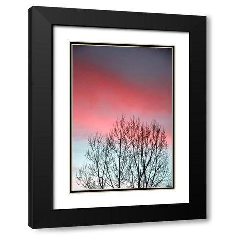 Twilight Sunset panel set Black Modern Wood Framed Art Print with Double Matting by Tyrrell, Lu Anne