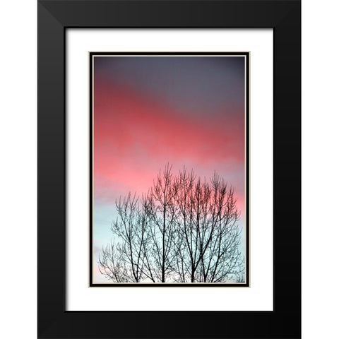 Twilight Sunset panel set Black Modern Wood Framed Art Print with Double Matting by Tyrrell, Lu Anne