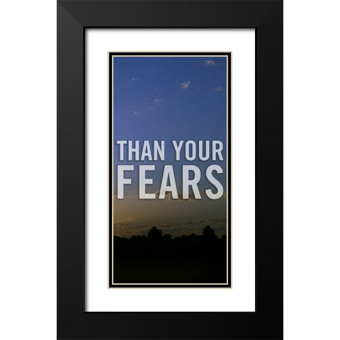 Let Your Faith Panel C Black Modern Wood Framed Art Print with Double Matting by Tyrrell, Lu Anne