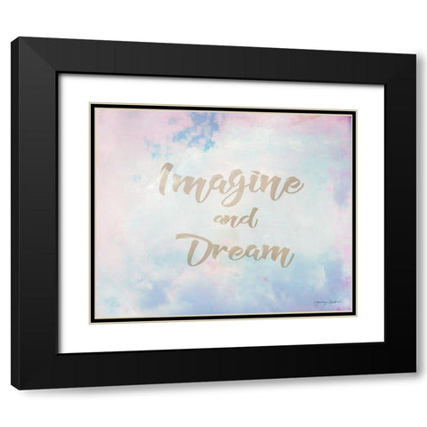 Imagine and Dream Black Modern Wood Framed Art Print with Double Matting by Kushnir, Tammy