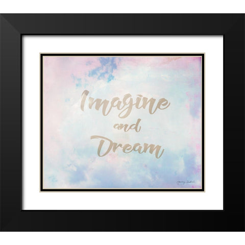 Imagine and Dream Black Modern Wood Framed Art Print with Double Matting by Kushnir, Tammy