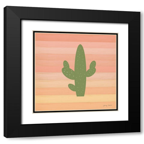 Cactus Desert I  Black Modern Wood Framed Art Print with Double Matting by Kushnir, Tammy