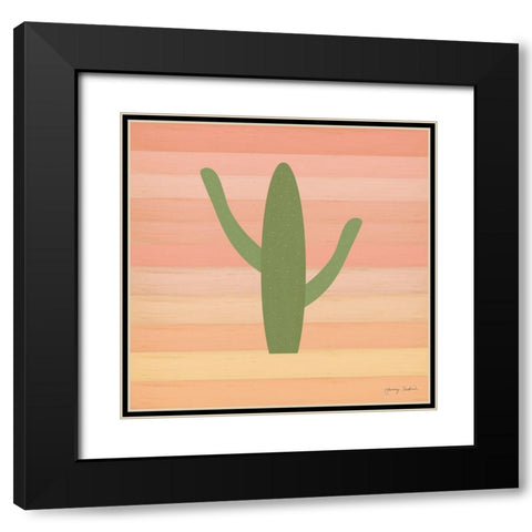 Cactus Desert III Black Modern Wood Framed Art Print with Double Matting by Kushnir, Tammy