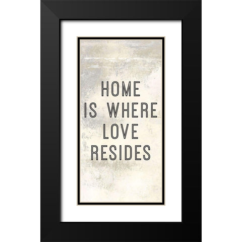 Home is Where Love Resides Panel A Black Modern Wood Framed Art Print with Double Matting by Cusson, Marie Elaine