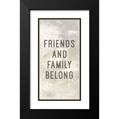 Home is Where Love Resides Panel C Black Modern Wood Framed Art Print with Double Matting by Cusson, Marie Elaine