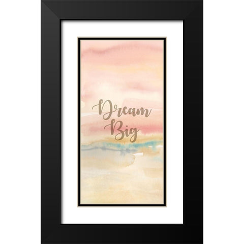 Dream Big Panel A Black Modern Wood Framed Art Print with Double Matting by Coulter, Cynthia