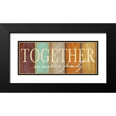 Family Sentiment Sign II Spice Black Modern Wood Framed Art Print with Double Matting by Coulter, Cynthia