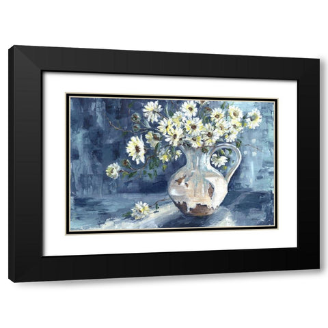 Sunshine and Daisies Landscape Black Modern Wood Framed Art Print with Double Matting by Tre Sorelle Studios