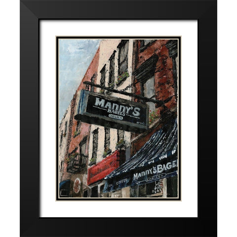 New York Neighborhood II Black Modern Wood Framed Art Print with Double Matting by Cusson, Marie Elaine