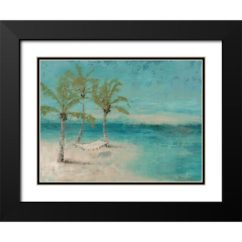 Beach Day Landscape II Black Modern Wood Framed Art Print with Double Matting by Cusson, Marie Elaine