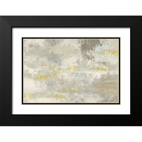 Blooming Day Golden Grey Black Modern Wood Framed Art Print with Double Matting by Cusson, Marie Elaine