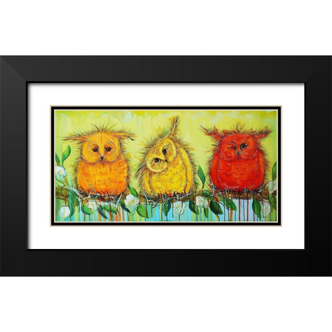 Siblings Black Modern Wood Framed Art Print with Double Matting by Evenson, Karrie