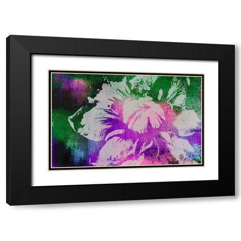 Color Pop Flower Black Modern Wood Framed Art Print with Double Matting by Tyrrell, Lu Anne