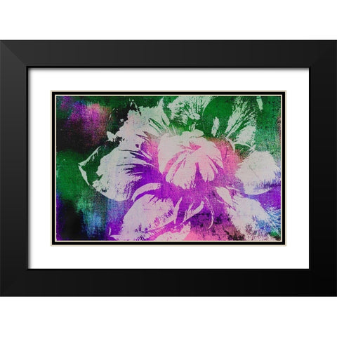 Color Pop Flower Black Modern Wood Framed Art Print with Double Matting by Tyrrell, Lu Anne