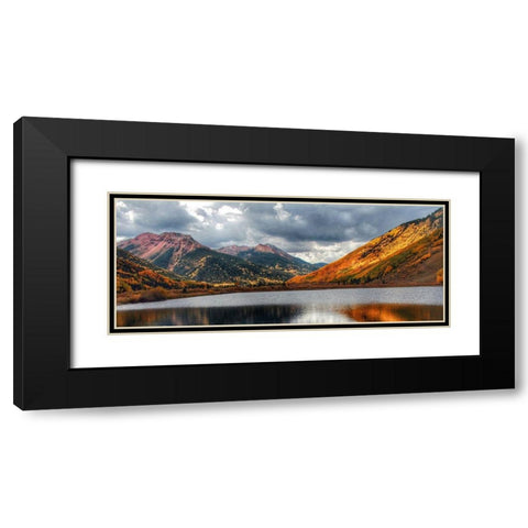 Crystal Lake Black Modern Wood Framed Art Print with Double Matting by Tyrrell, Lu Anne