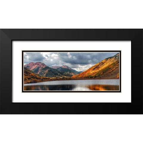 Crystal Lake Black Modern Wood Framed Art Print with Double Matting by Tyrrell, Lu Anne