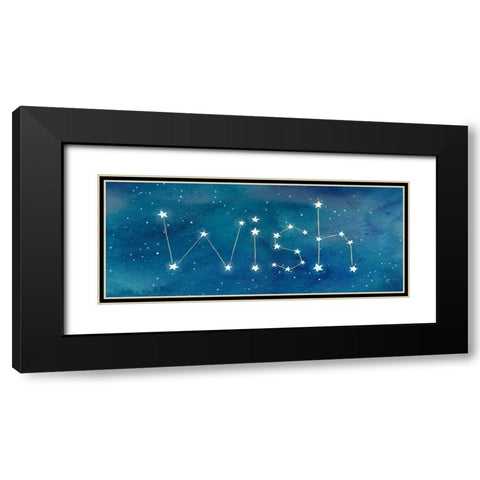 Star Sign Wish Black Modern Wood Framed Art Print with Double Matting by Coulter, Cynthia