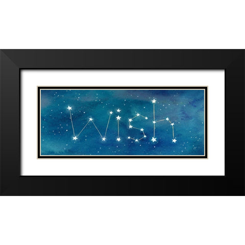 Star Sign Wish Black Modern Wood Framed Art Print with Double Matting by Coulter, Cynthia