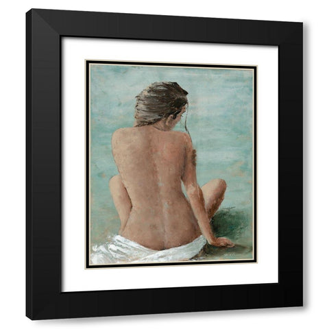 Study of a Woman II (head right) Black Modern Wood Framed Art Print with Double Matting by Cusson, Marie Elaine
