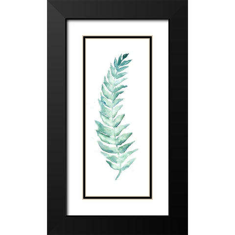 Botanical Fern Single I Black Modern Wood Framed Art Print with Double Matting by Tre Sorelle Studios