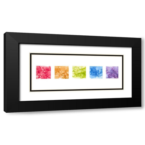 Bright Mineral Abstracts Panel 5 across Black Modern Wood Framed Art Print with Double Matting by Reed, Tara
