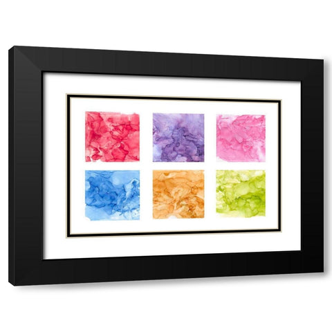 Bright Mineral Abstracts 6up Black Modern Wood Framed Art Print with Double Matting by Reed, Tara
