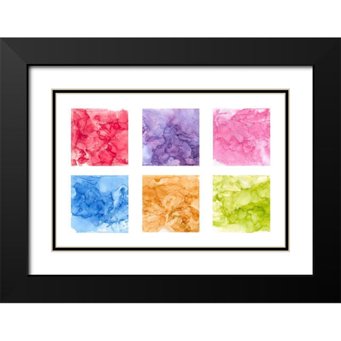 Bright Mineral Abstracts 6up Black Modern Wood Framed Art Print with Double Matting by Reed, Tara