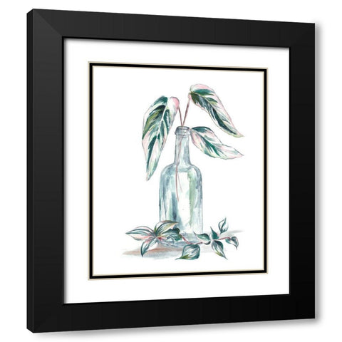 Island Tropics Frond in Bottle III Black Modern Wood Framed Art Print with Double Matting by Tre Sorelle Studios