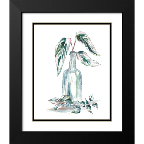 Island Tropics Frond in Bottle III Black Modern Wood Framed Art Print with Double Matting by Tre Sorelle Studios