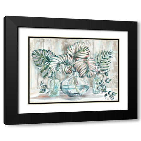 Island Tropics Still Life Black Modern Wood Framed Art Print with Double Matting by Tre Sorelle Studios