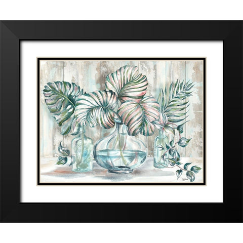 Island Tropics Still Life Black Modern Wood Framed Art Print with Double Matting by Tre Sorelle Studios