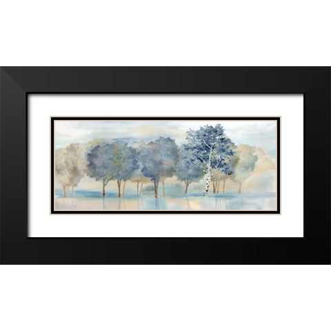 Treeline Reflection Panel Black Modern Wood Framed Art Print with Double Matting by CoulterCynthia