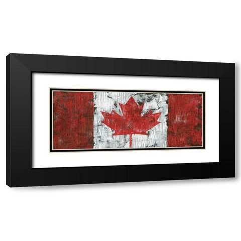 Canada Maple Leaf Landscape Black Modern Wood Framed Art Print with Double Matting by Cusson, Marie-Elaine