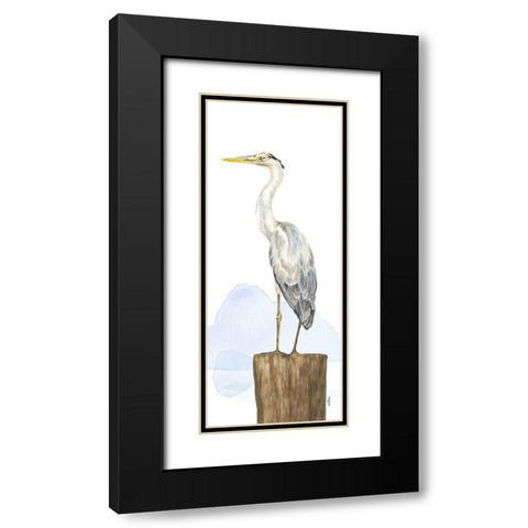 Birds of the Coast Panel II Black Modern Wood Framed Art Print with Double Matting by Reed, Tara