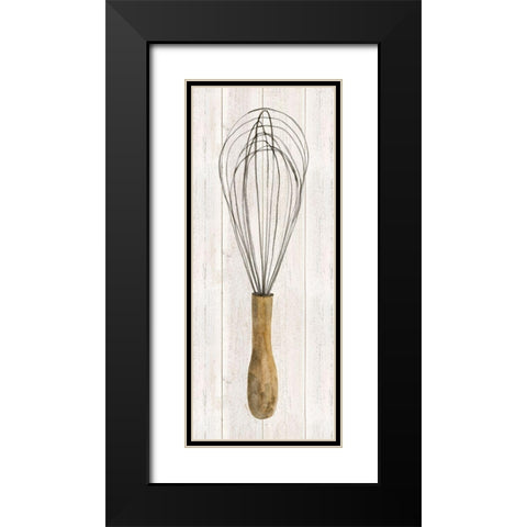 Vintage Kitchen Whisk Black Modern Wood Framed Art Print with Double Matting by Reed, Tara