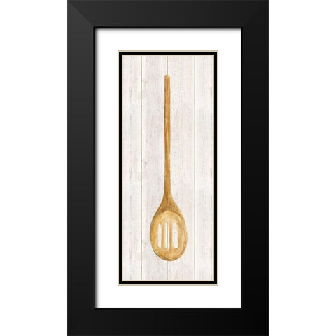 Vintage Kitchen Wooden Spoon Black Modern Wood Framed Art Print with Double Matting by Reed, Tara
