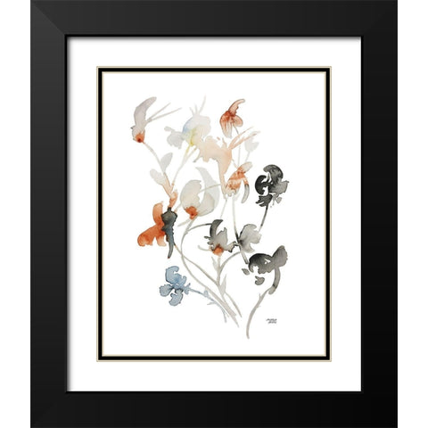 Watercolor Botanical I Black Modern Wood Framed Art Print with Double Matting by Bijou, Andrea