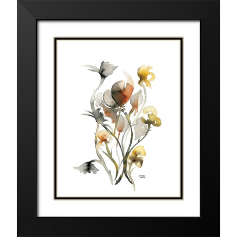 Watercolor Botanical III Black Modern Wood Framed Art Print with Double Matting by Bijou, Andrea