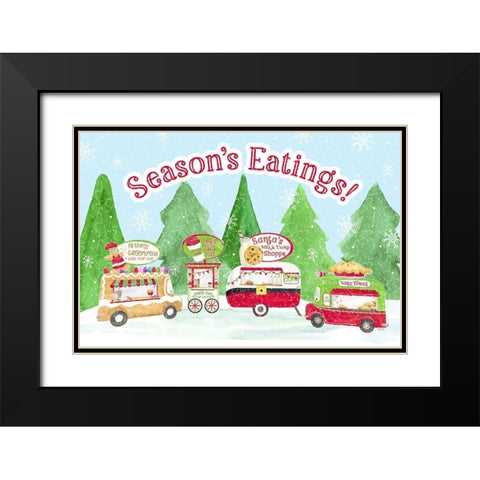 Food Cart Christmas-Seasons Eatings Black Modern Wood Framed Art Print with Double Matting by Reed, Tara