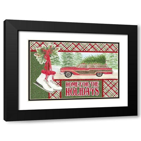 Sleigh Bells Ring-Home for the Holidays Black Modern Wood Framed Art Print with Double Matting by Reed, Tara