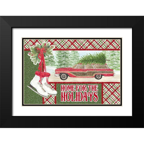 Sleigh Bells Ring-Home for the Holidays Black Modern Wood Framed Art Print with Double Matting by Reed, Tara