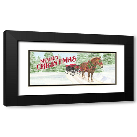 Sleigh Bells Ring-Sleigh Ride Black Modern Wood Framed Art Print with Double Matting by Reed, Tara