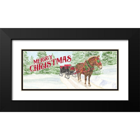 Sleigh Bells Ring-Sleigh Ride Black Modern Wood Framed Art Print with Double Matting by Reed, Tara