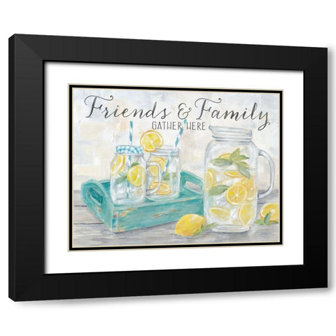 Friends and Family Country Lemons Landscape Black Modern Wood Framed Art Print with Double Matting by Coulter, Cynthia