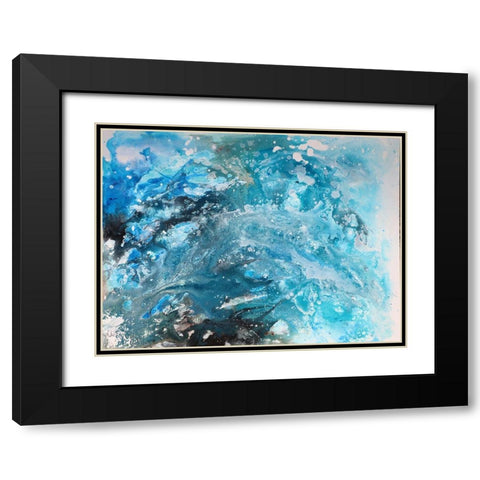 Galaxy abstract Black Modern Wood Framed Art Print with Double Matting by Chapman, Marcy