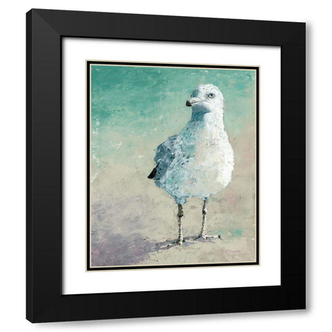 Beach Bird II Black Modern Wood Framed Art Print with Double Matting by Cusson, Marie Elaine