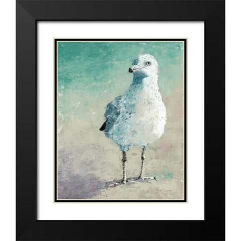 Beach Bird II Black Modern Wood Framed Art Print with Double Matting by Cusson, Marie Elaine