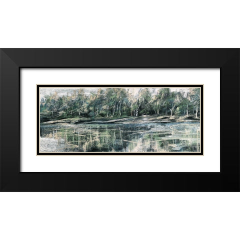 Pastel Landscape Study Black Modern Wood Framed Art Print with Double Matting by Tre Sorelle Studios