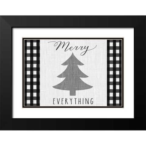 Winter Wonder landscape II Black Modern Wood Framed Art Print with Double Matting by Hartworks